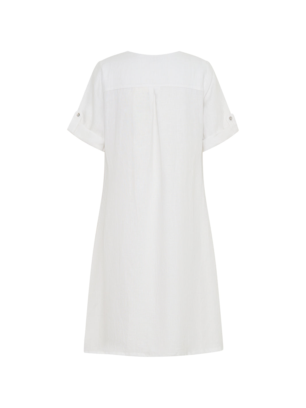 Elyse French Linen Midi Dress White