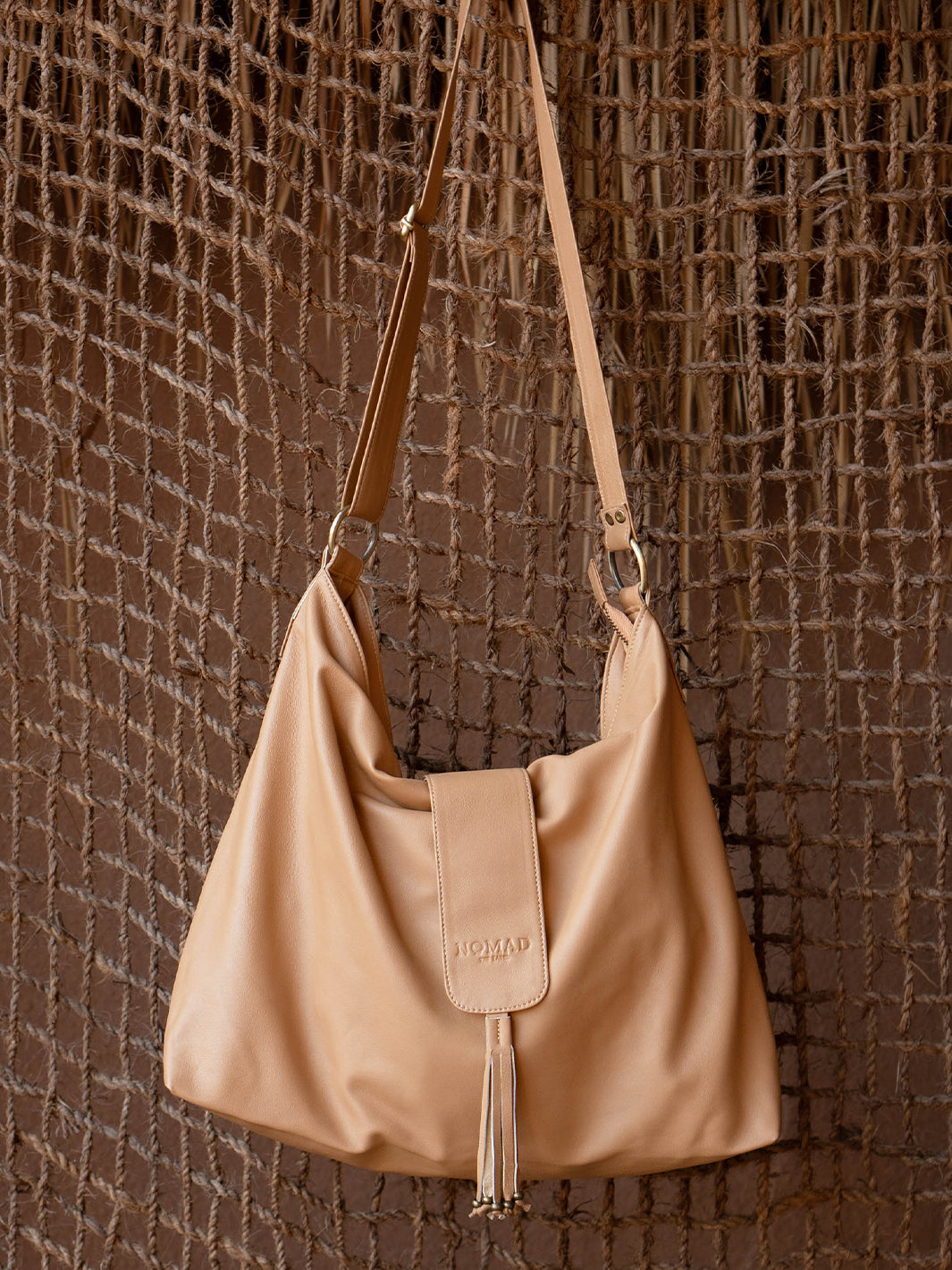 Bologna Crossbody Leather Bag Tan