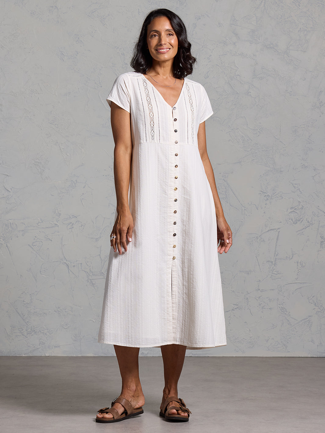 Bettina Cotton Dress Coconut (XL)