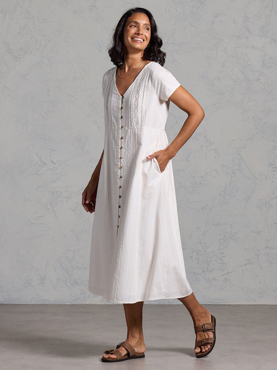 Bettina Cotton Dress Coconut (XL)