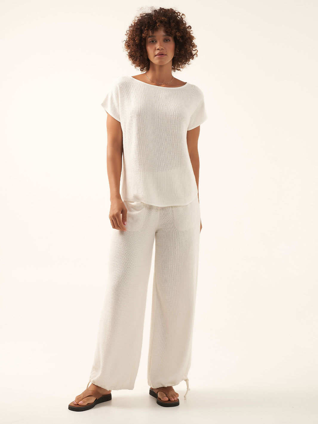 Casa Linen Blend Top Coconut