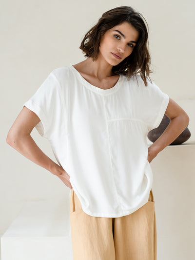 Corfu Bamboo Top Ivory