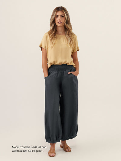 Sadhu French Linen Pants Charcoal