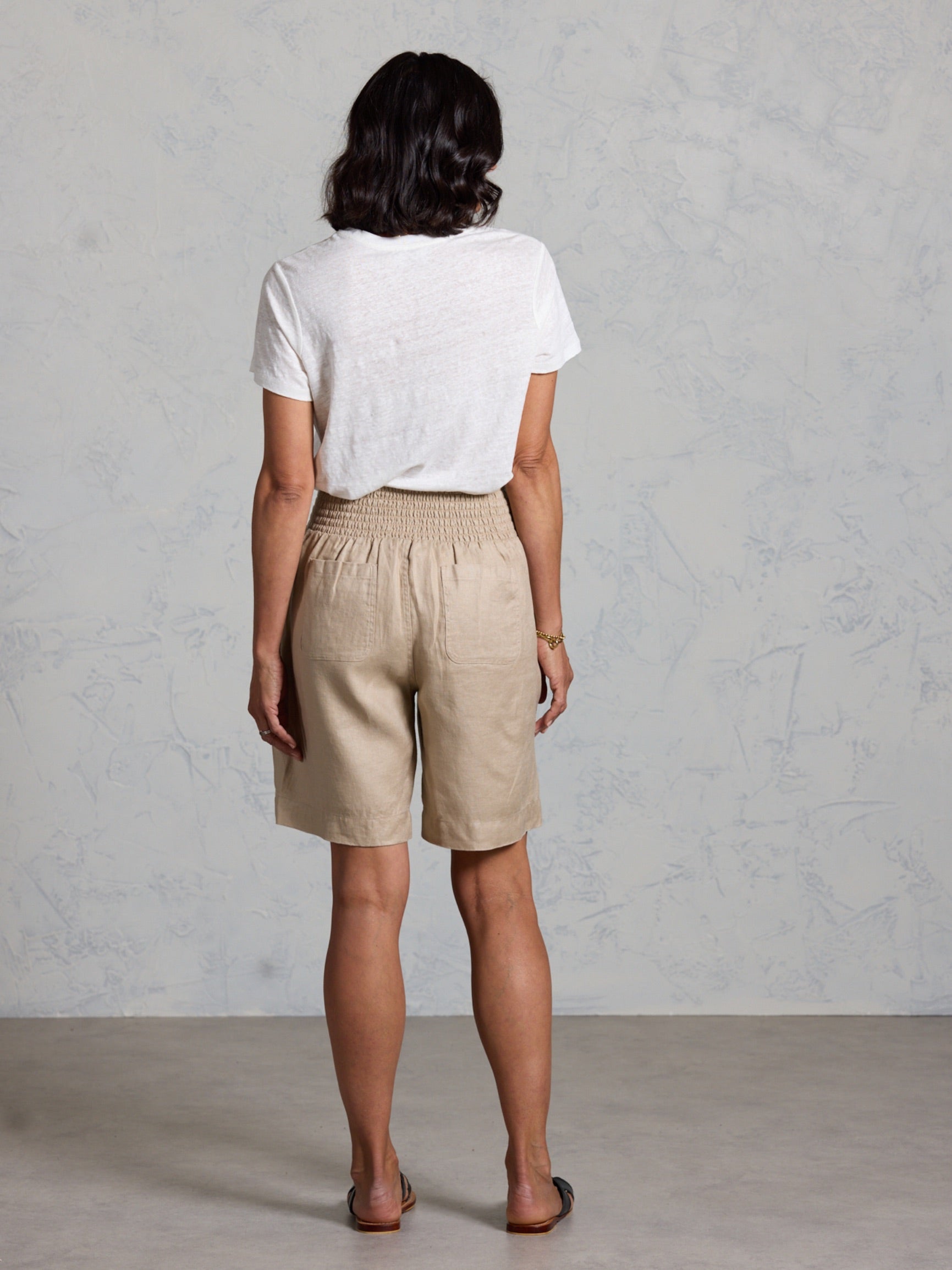 Cove Bermuda French Linen Shorts Tuffet – Nomad the Label US