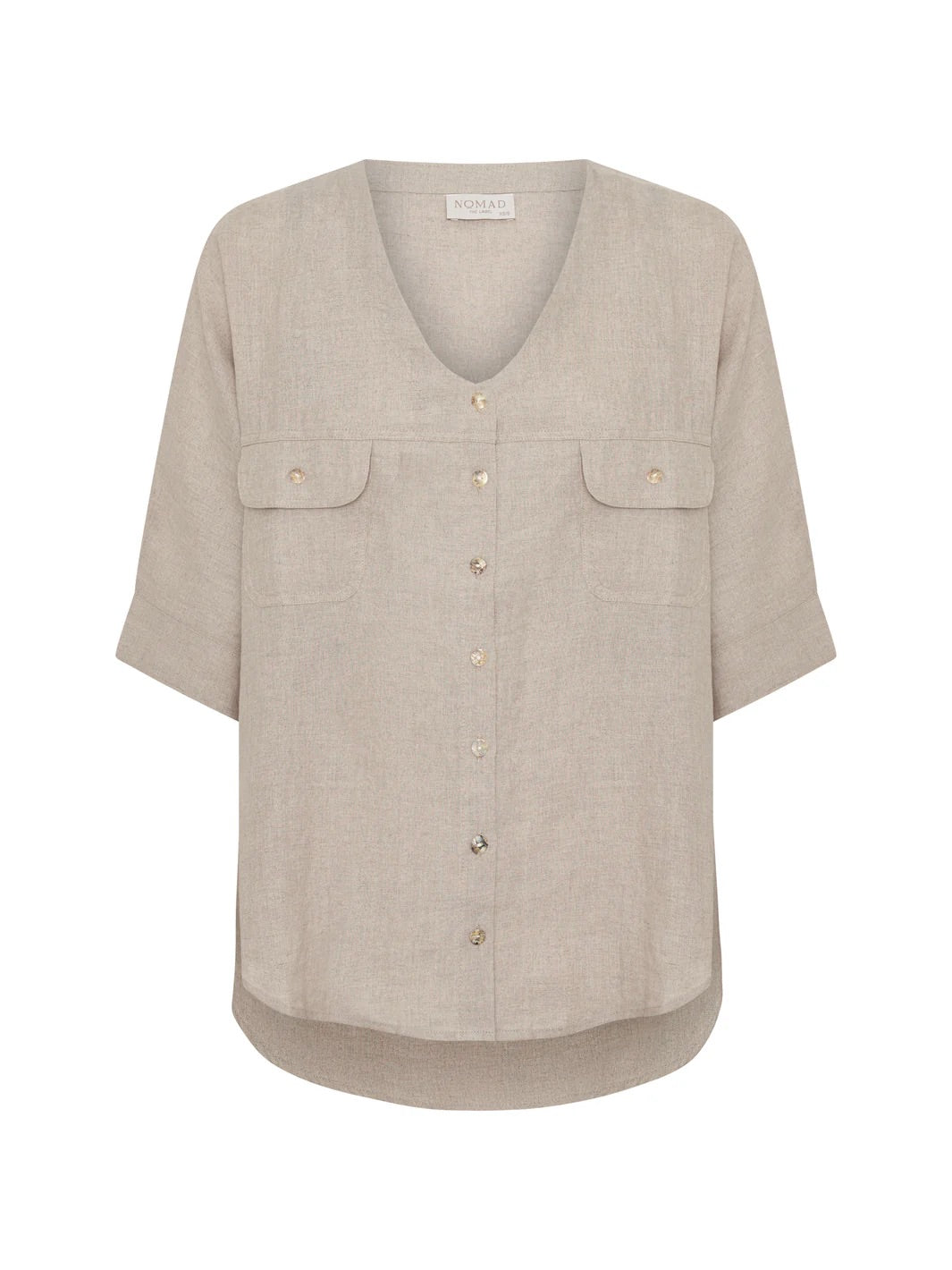 Dune French Linen Shirt Almond