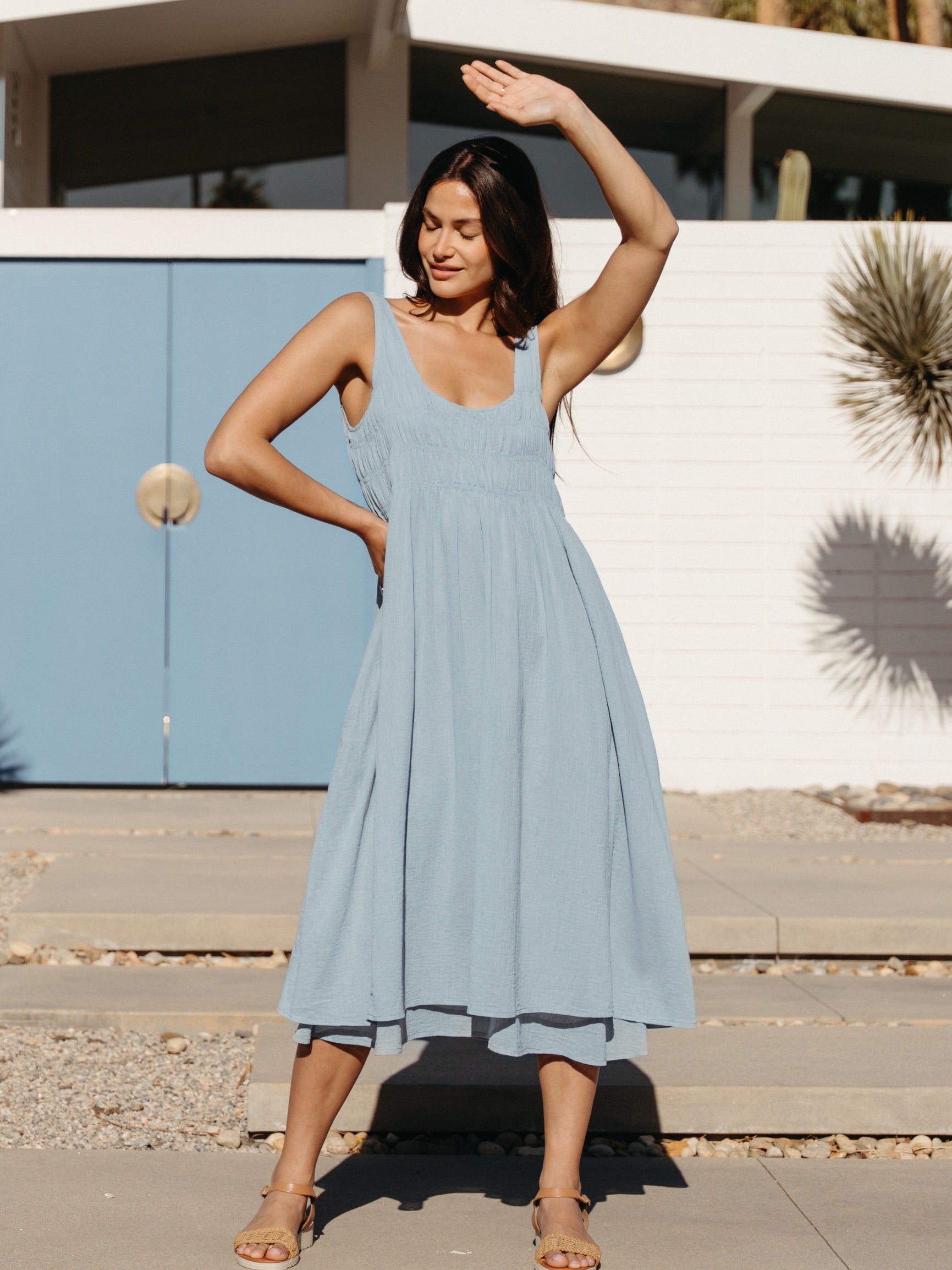 slate blue dress Ashton Maxi Slate Blue / Large Hand Wash Cold Slate Blue Bridesmaid Dresses -