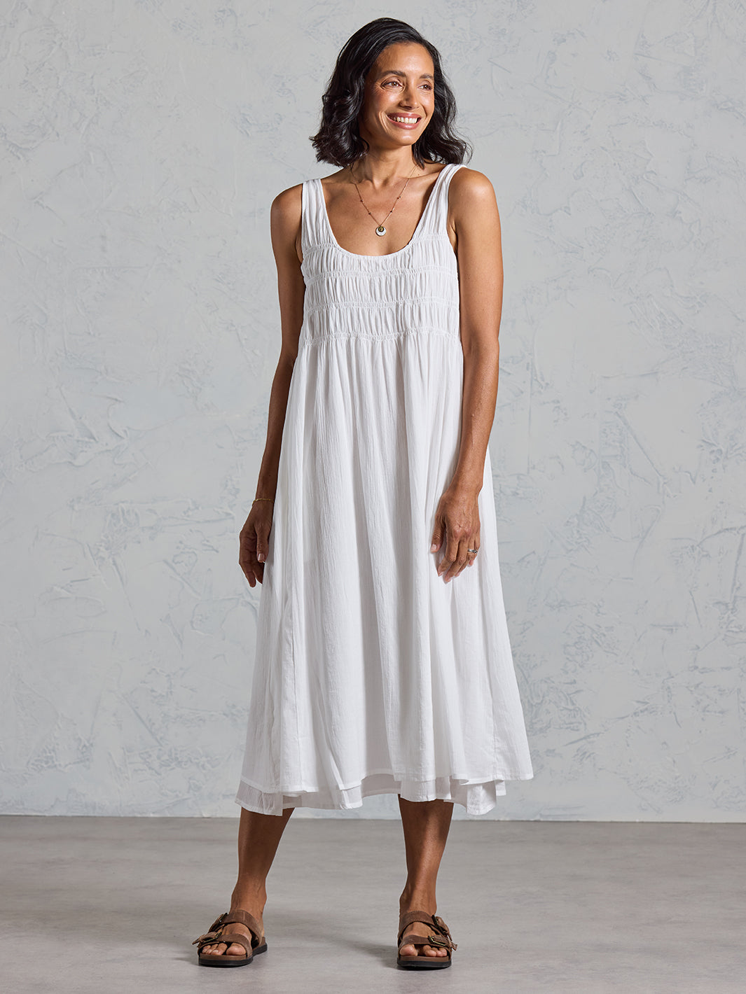 midi cotton dress for women Del Monte Midi Cotton Dress Coconut (XXL)