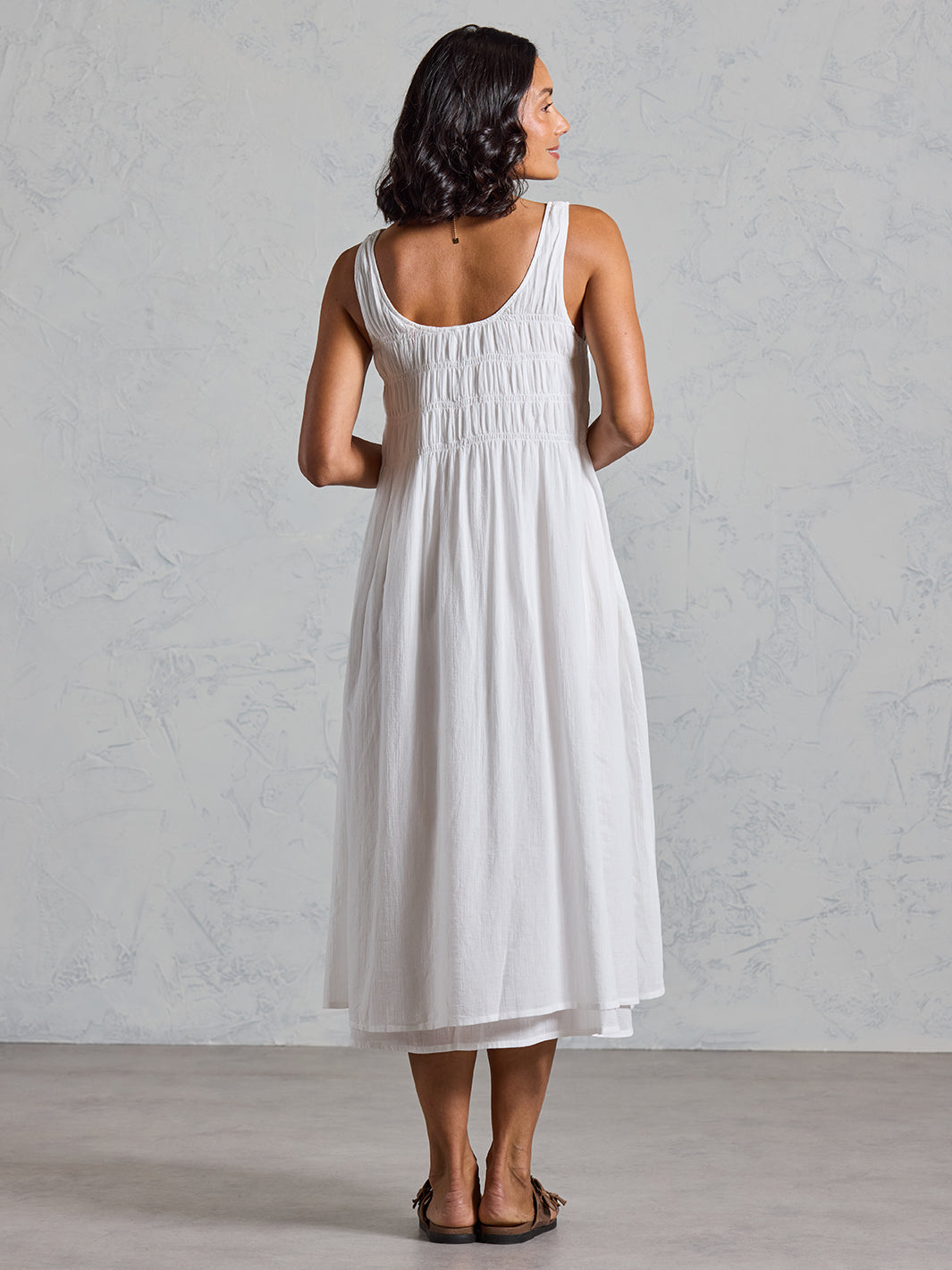 monte midi dress Del Monte Midi Cotton Dress Coconut (XXL)