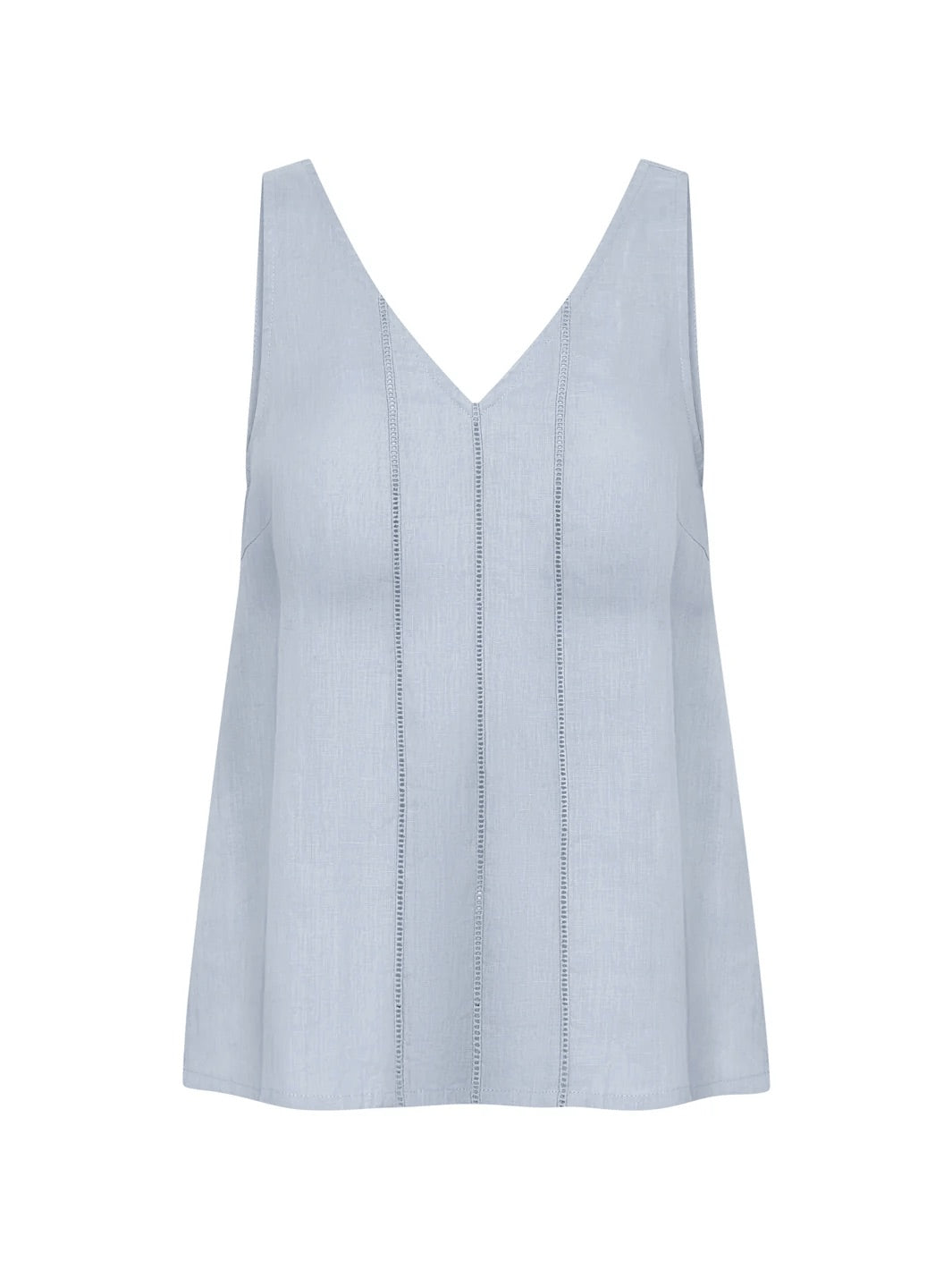Giana Linen Top Slate Blue | Lightweight Women's Slate Blue Linen