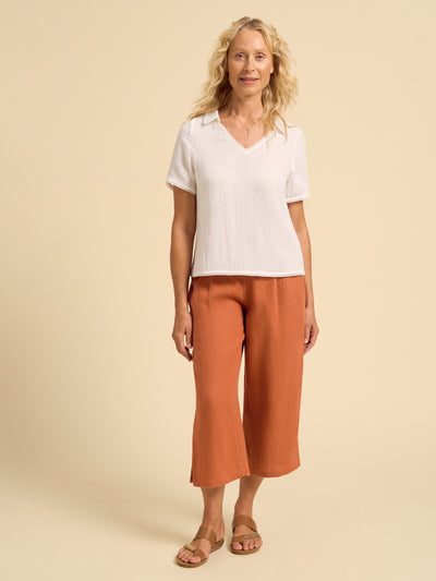 Henley Cotton Top Coconut