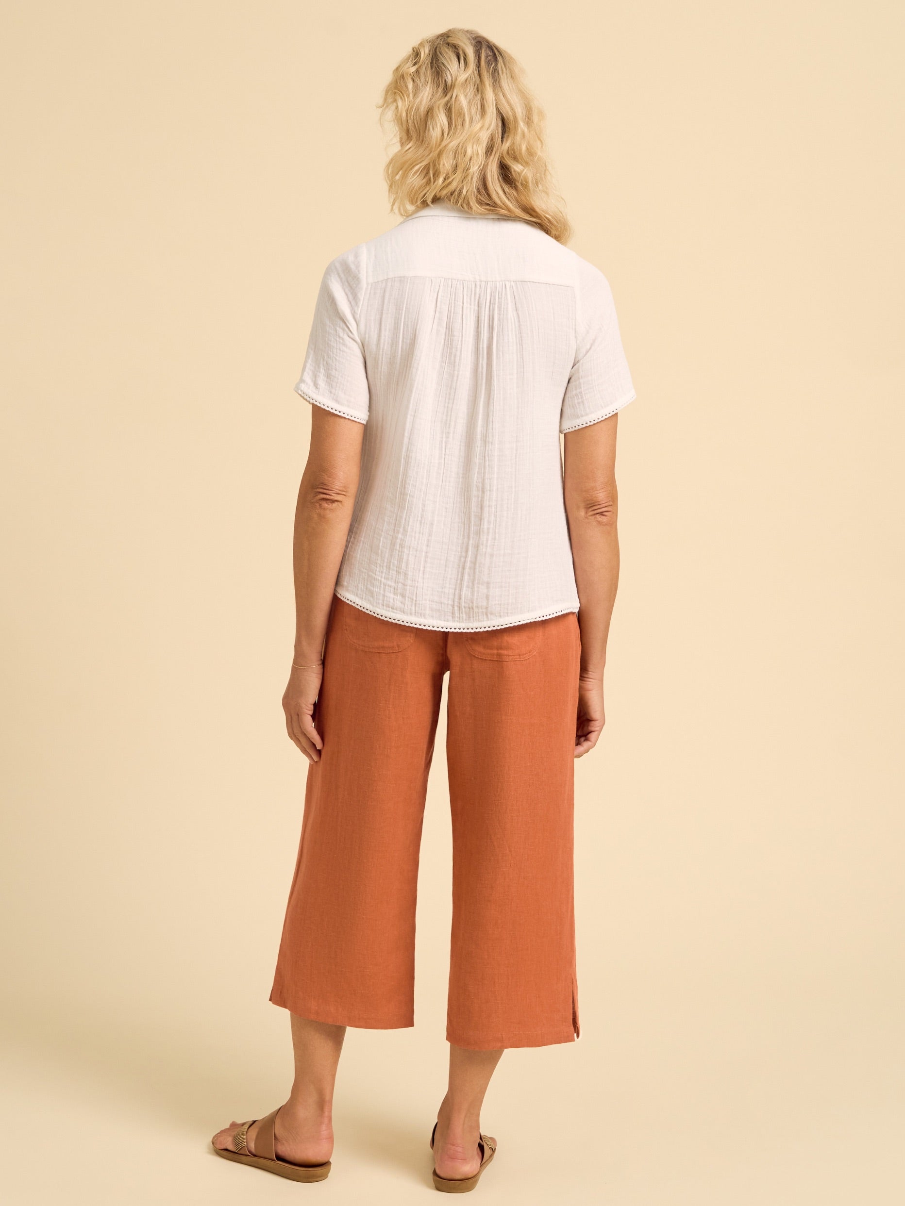 Henley Cotton Top Coconut
