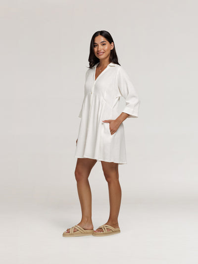 Bria Mini Cotton Dress White