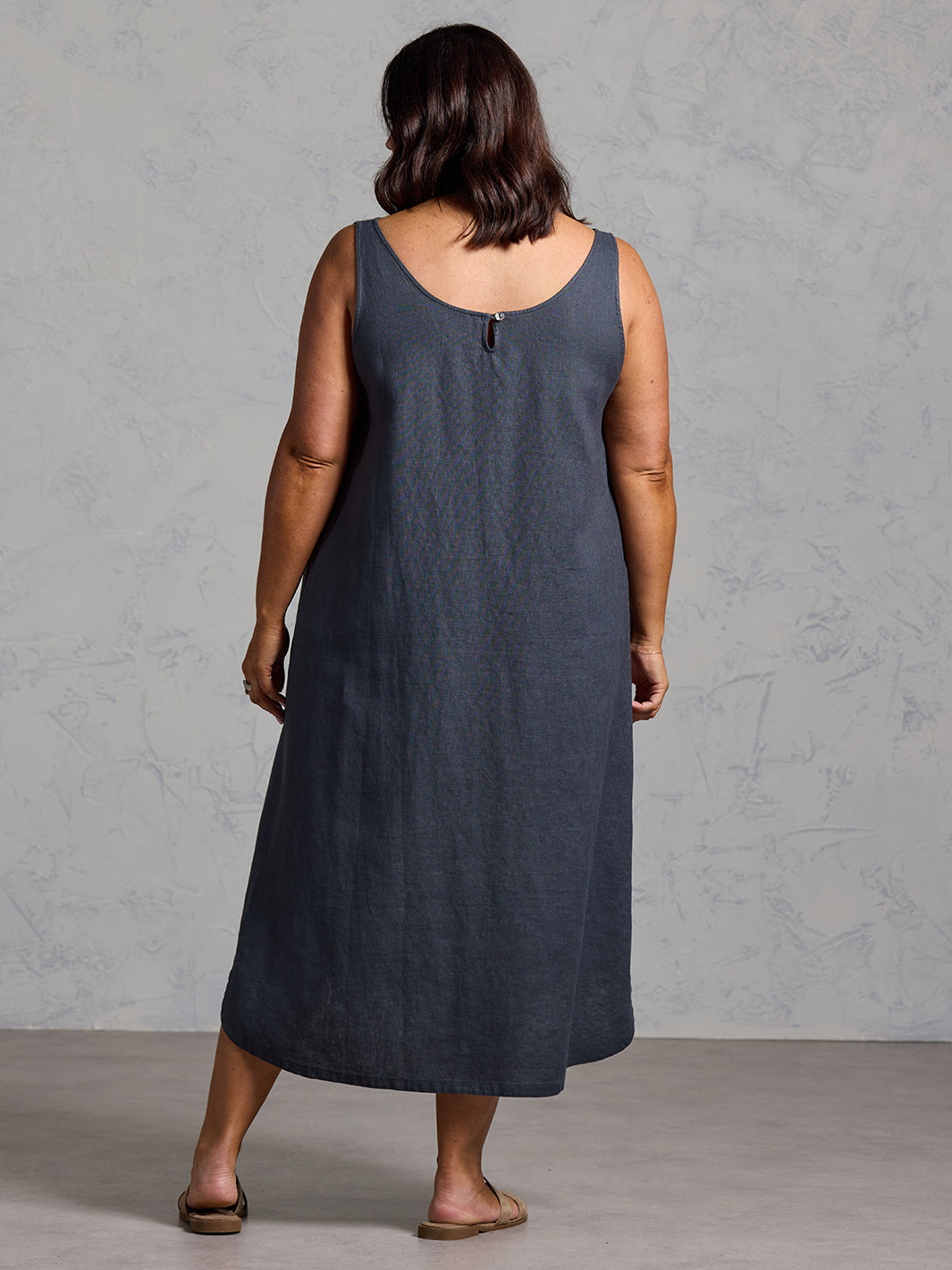 grey linen dress BAY Long Sleeve The must WULMLEO Womens Cotton Linen Spaghetti
