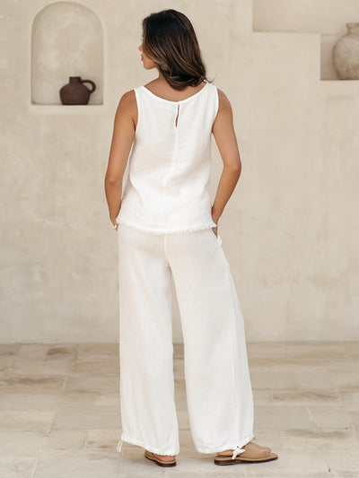 Malaya Hemp Organic Cotton Pants Ivory