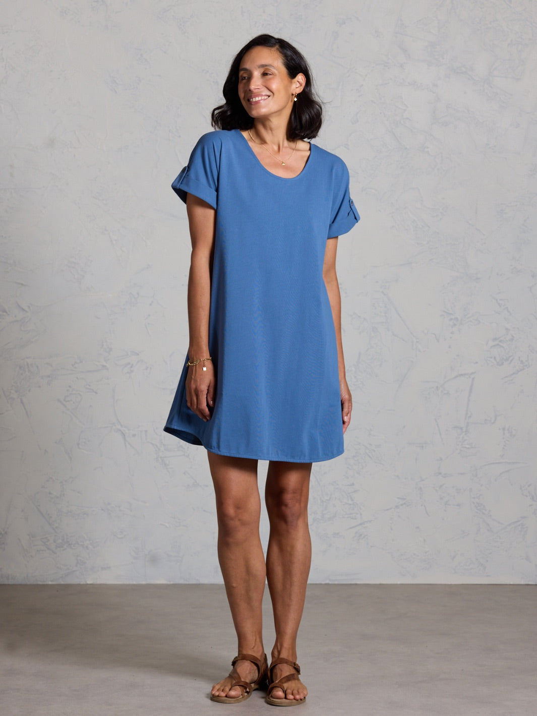 Mariner Cotton Dress Aegean Blue