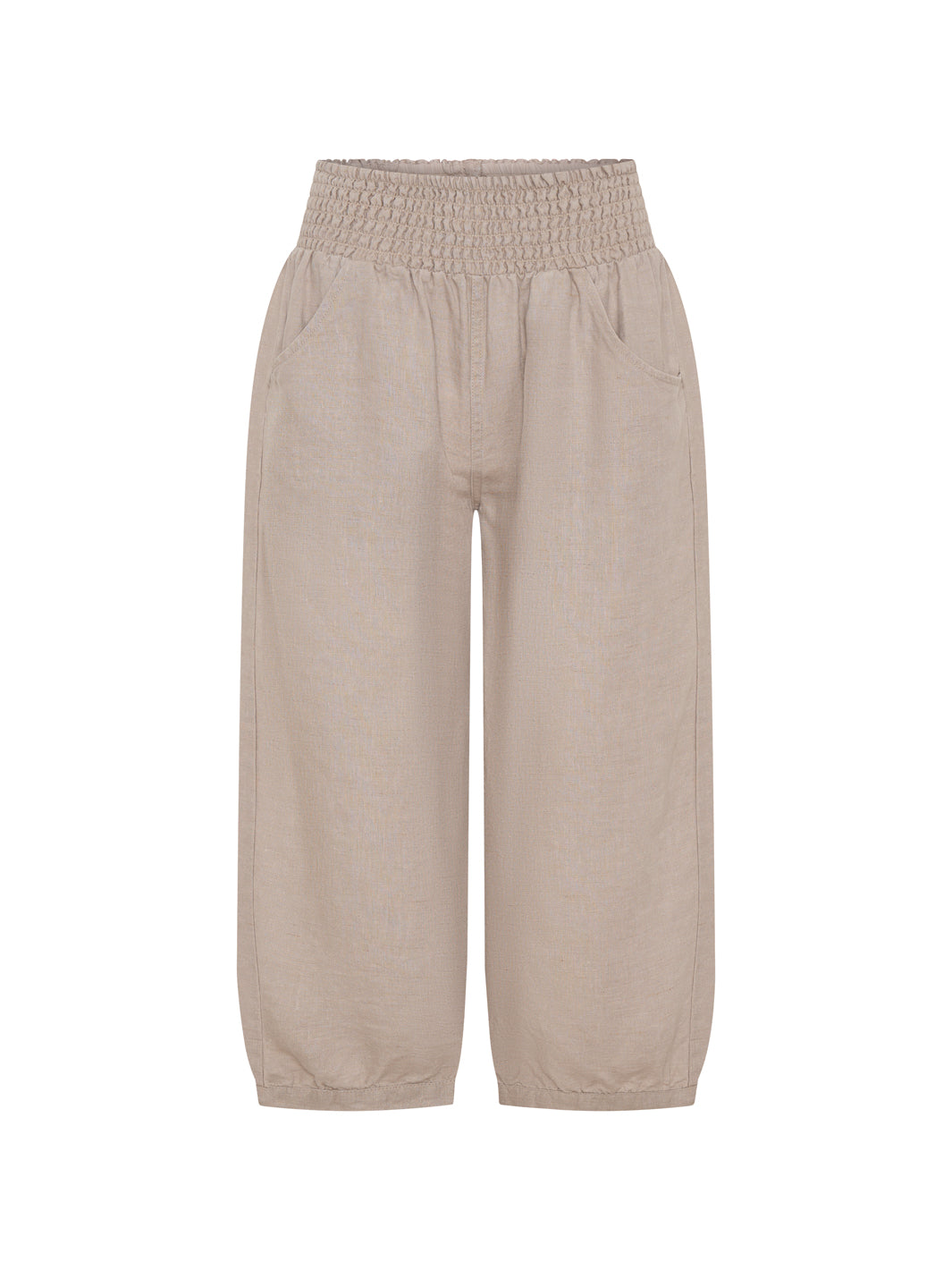 Beige pants on a white background