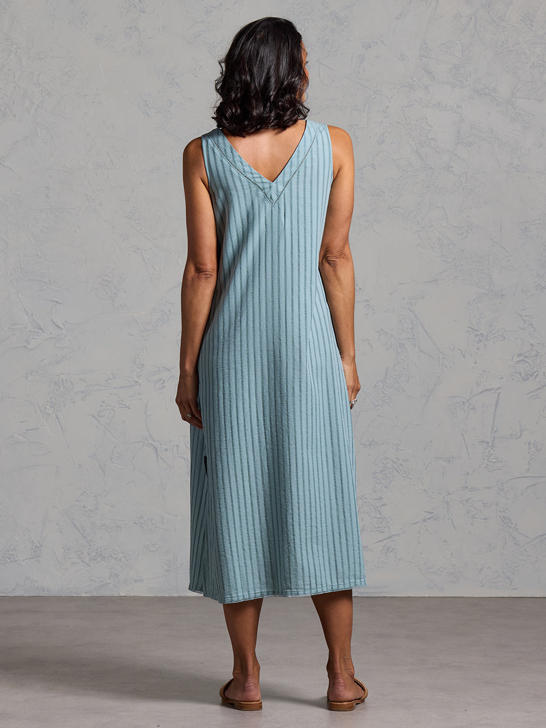 Mimosa Cotton Dress Marine Green (S)