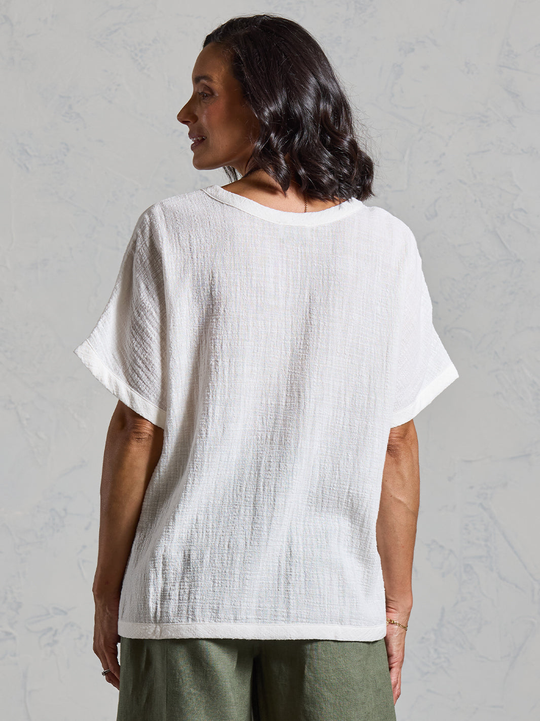 Montego Cotton Top Coconut | Lightweight White Cotton Top – Nomad