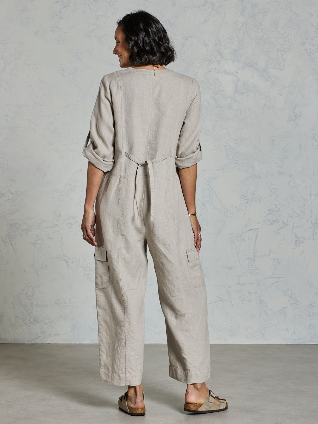 Mara French Linen Jumpsuit Flax – Nomad the Label US