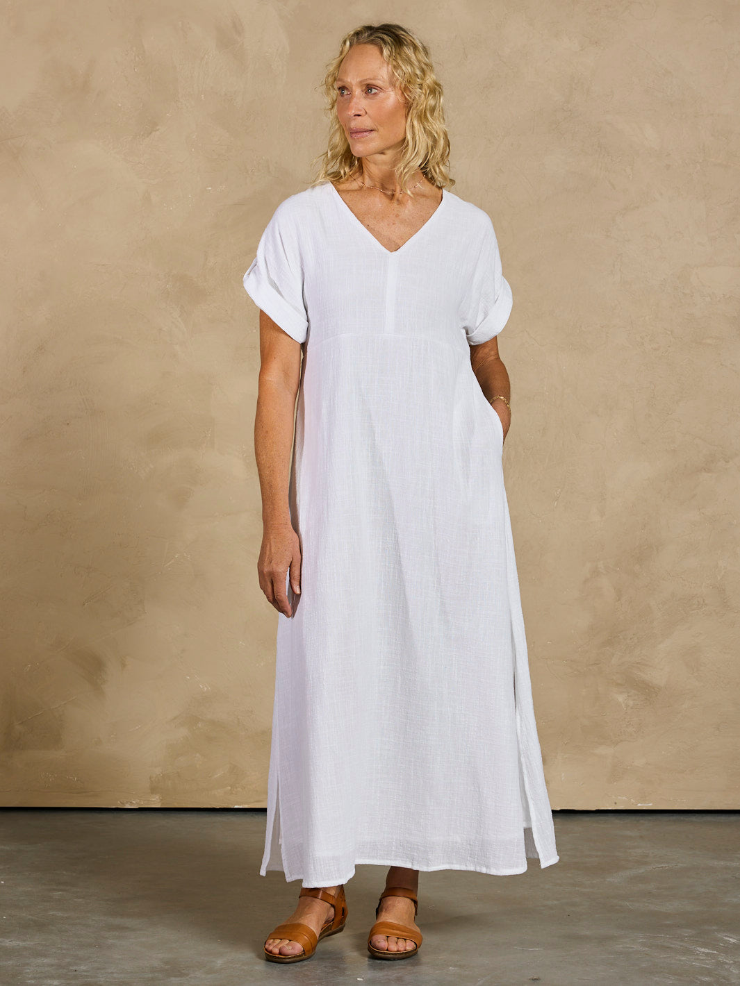 Catalina Cotton Dress White
