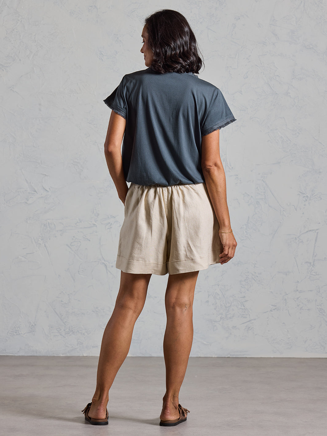 Paros French Linen Shorts Stone – Nomad the Label US