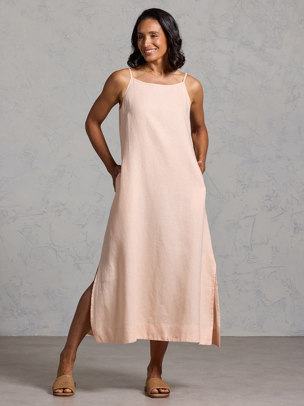 Peony Linen Dress Coral (XS) | Women's Sustainable Linen Dresses