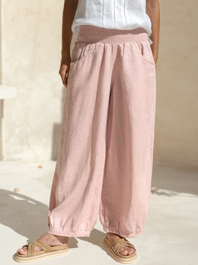 Sadhu French Linen Pants Dusty Pink