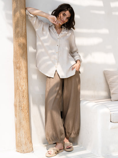 Sadhu French Linen Pants Cinnamon