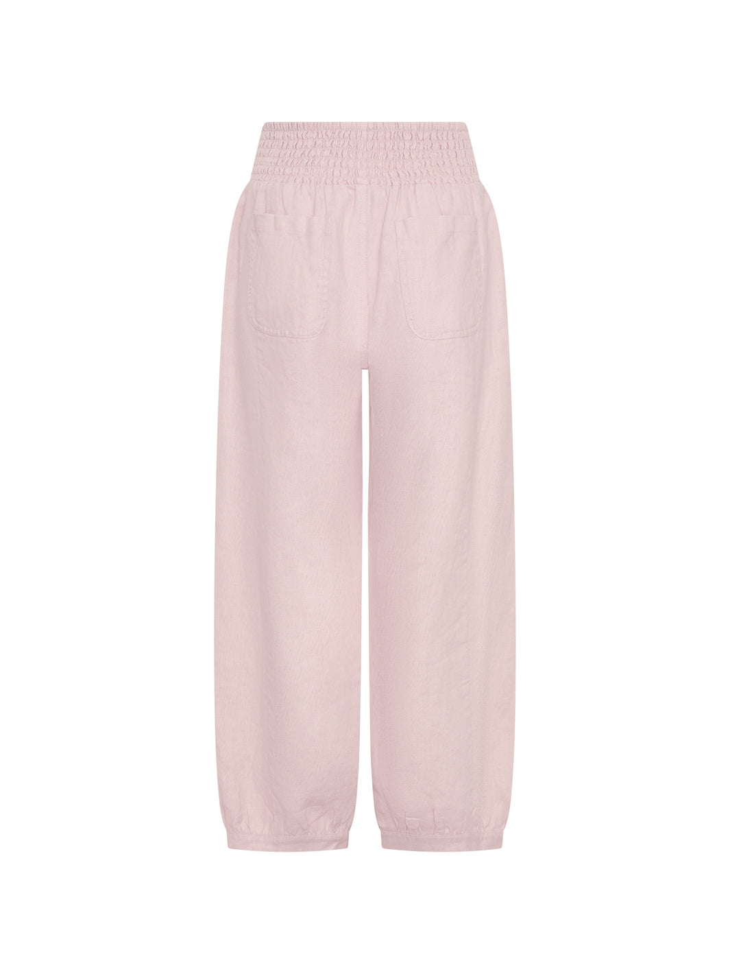 Pink pants on a white background.