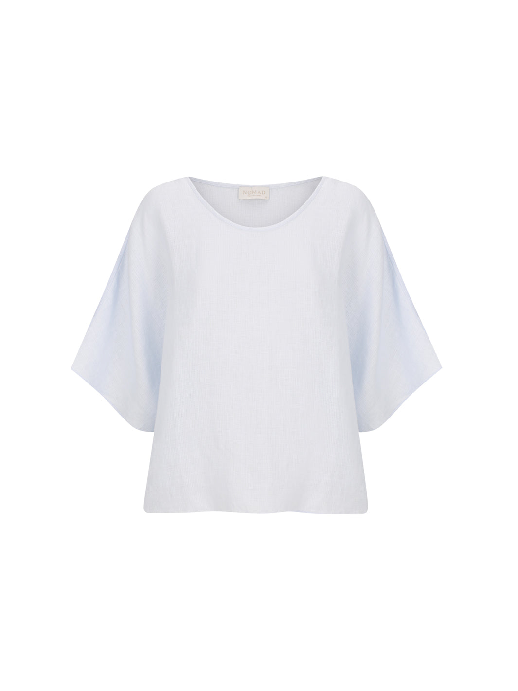 Selene Linen Top Serene Blue