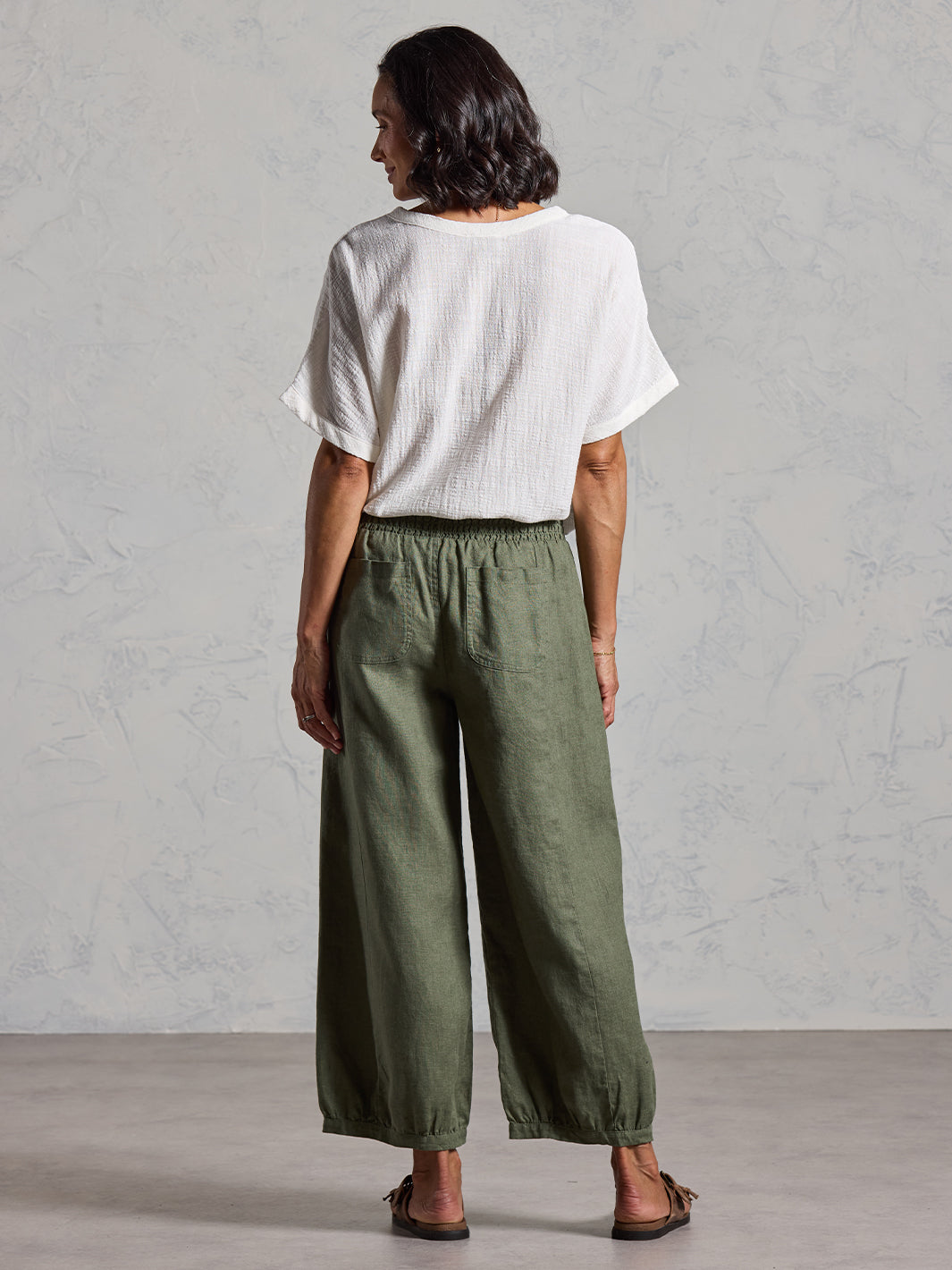 Sadhu French Linen Pants Olive | Soft Olive Linen Pants – Nomad