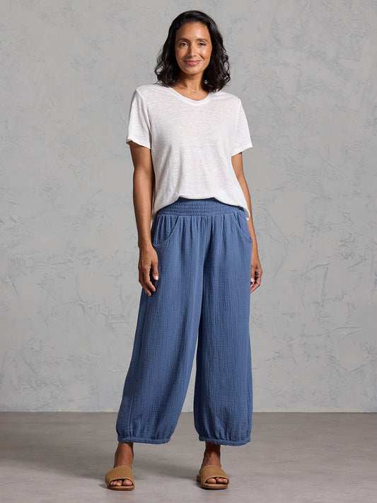 Sadhu Cotton Pants Aegean Blue