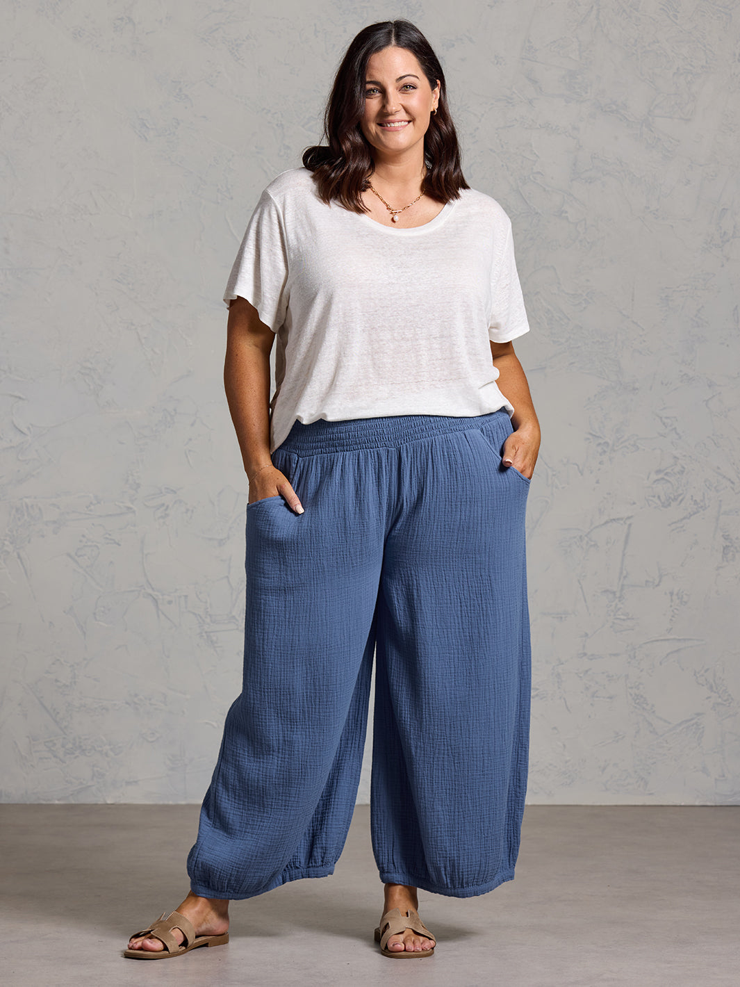 Sadhu Cotton Pants Aegean Blue