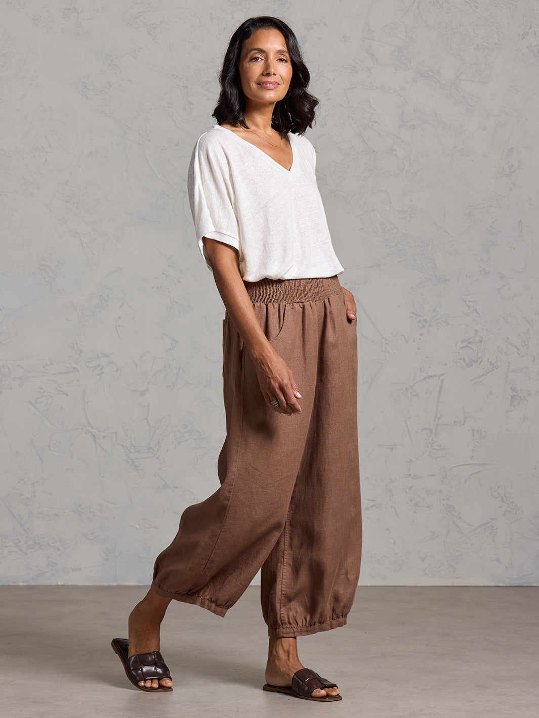 Sadhu French Linen Pants Cinnamon | Linen Pants – Nomad the Label US