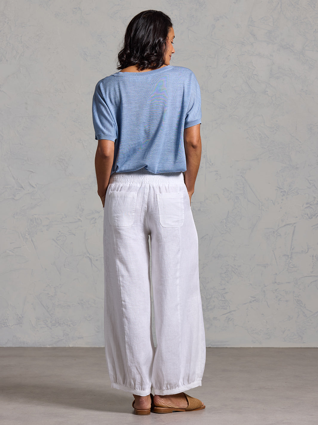 Sadhu French Linen Pants White | Soft White Linen Pants – Nomad