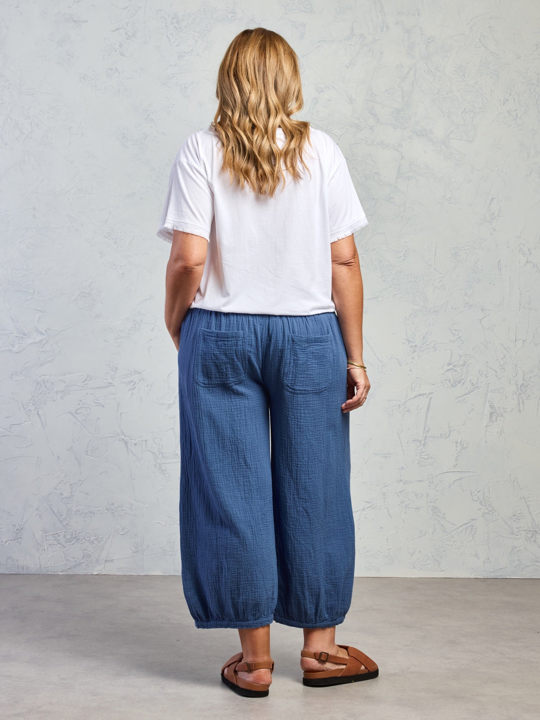 Sadhu Cotton Pants Aegean Blue