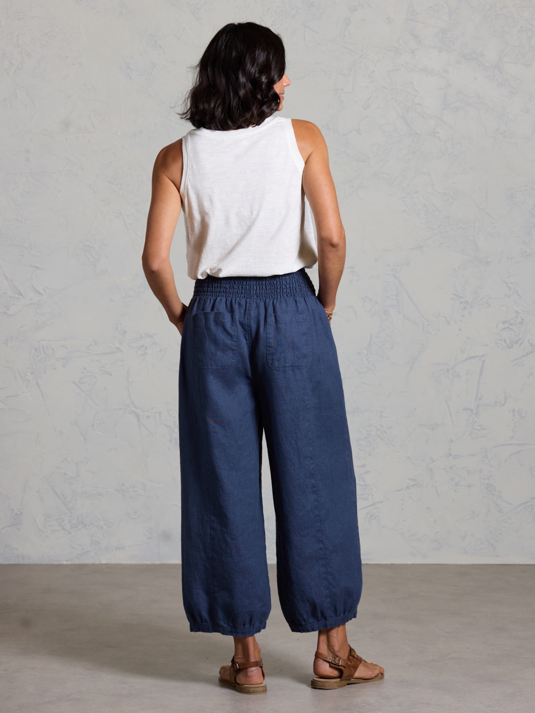 Sadhu French Linen Pants Navy – Nomad the Label US