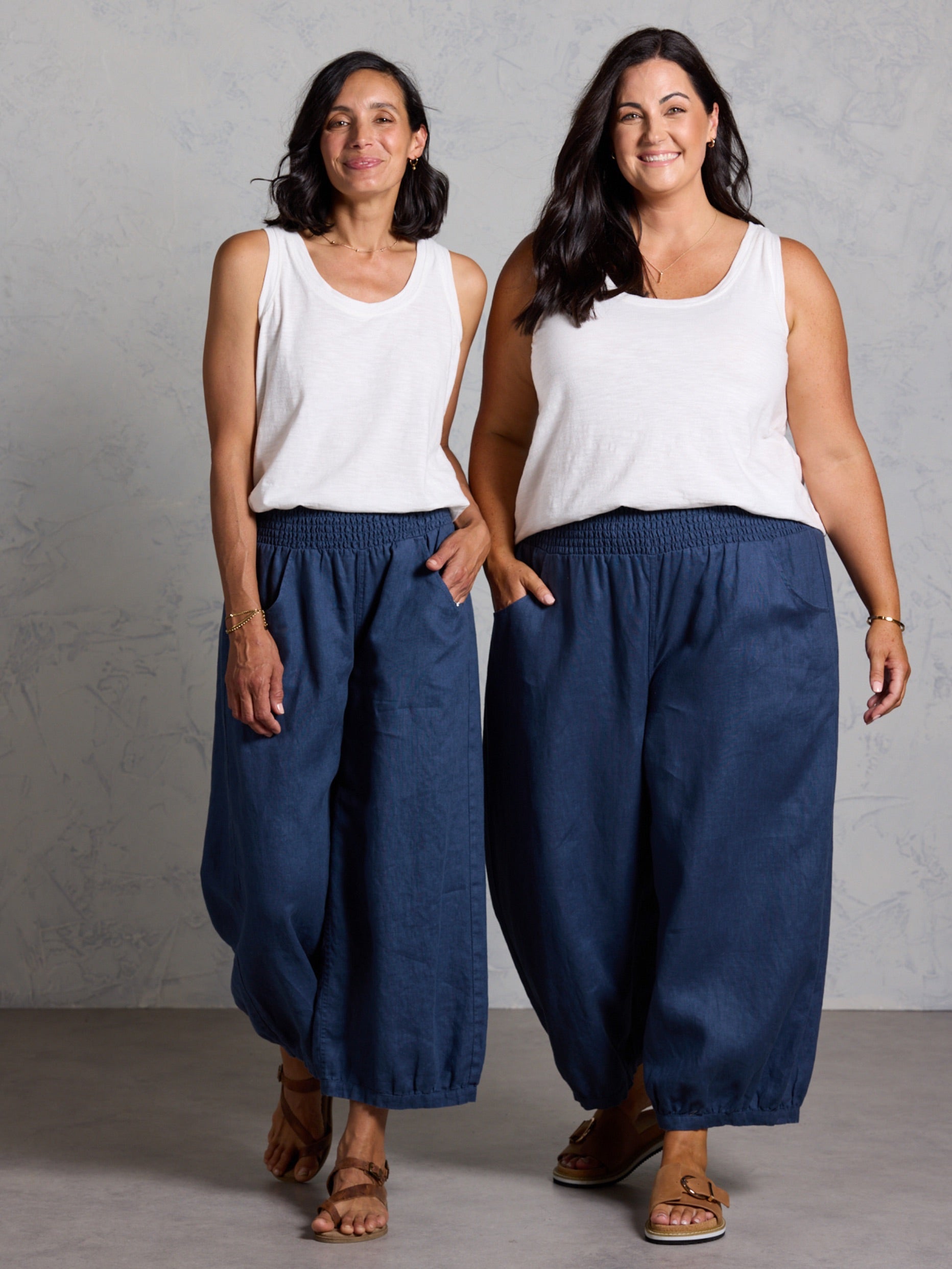Sadhu French Linen Pants Navy