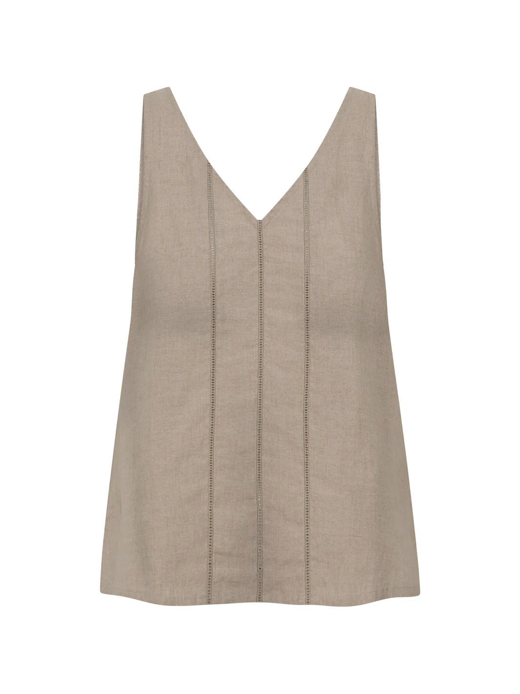 Giana French Linen Top Almond