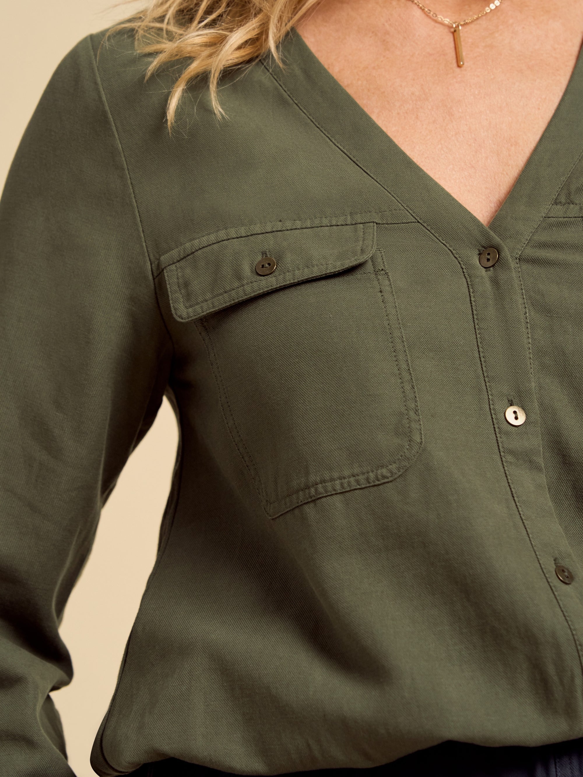 Yves Cargo Top Olive