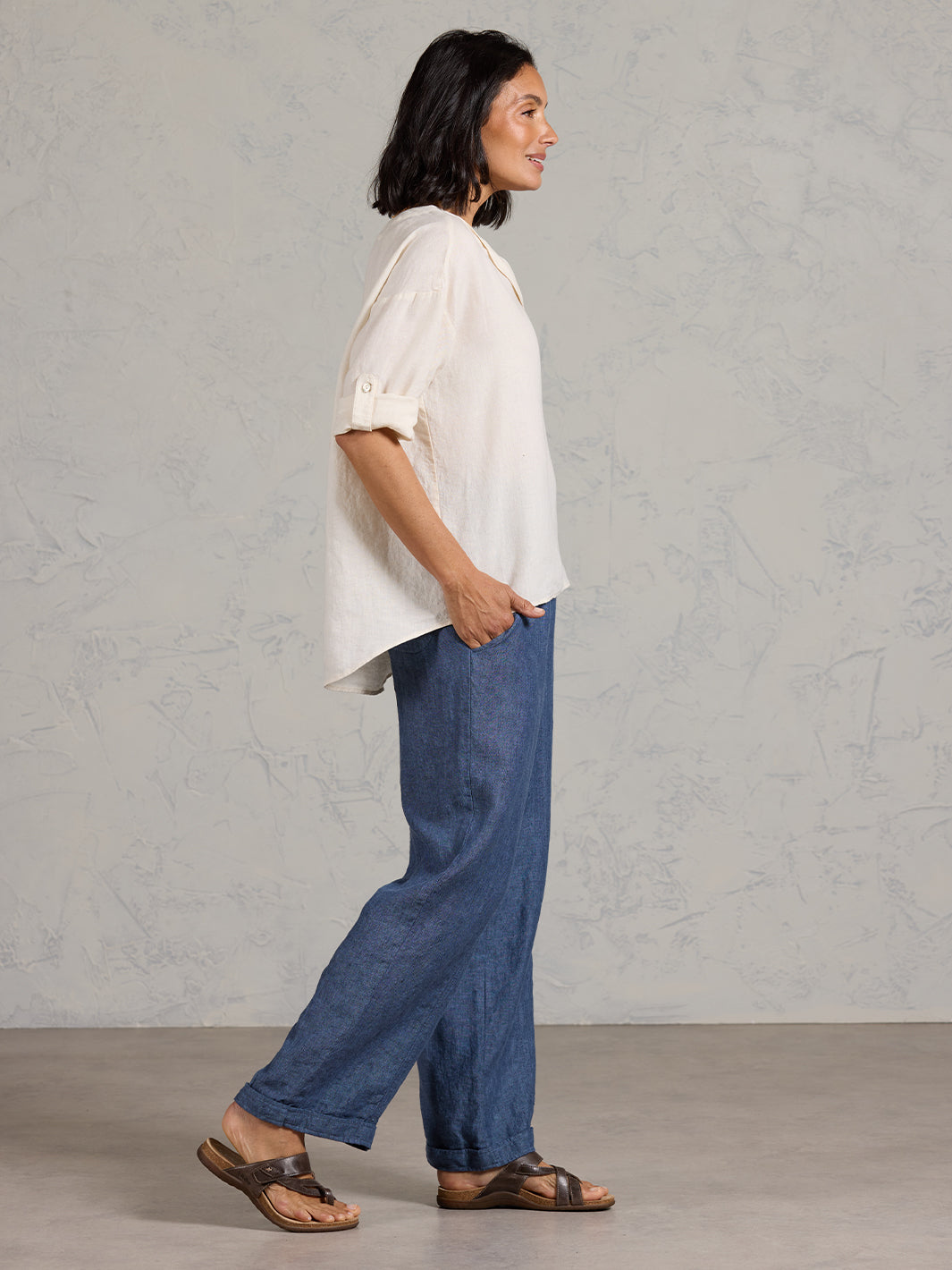 Arya French Linen Shirt Vanilla