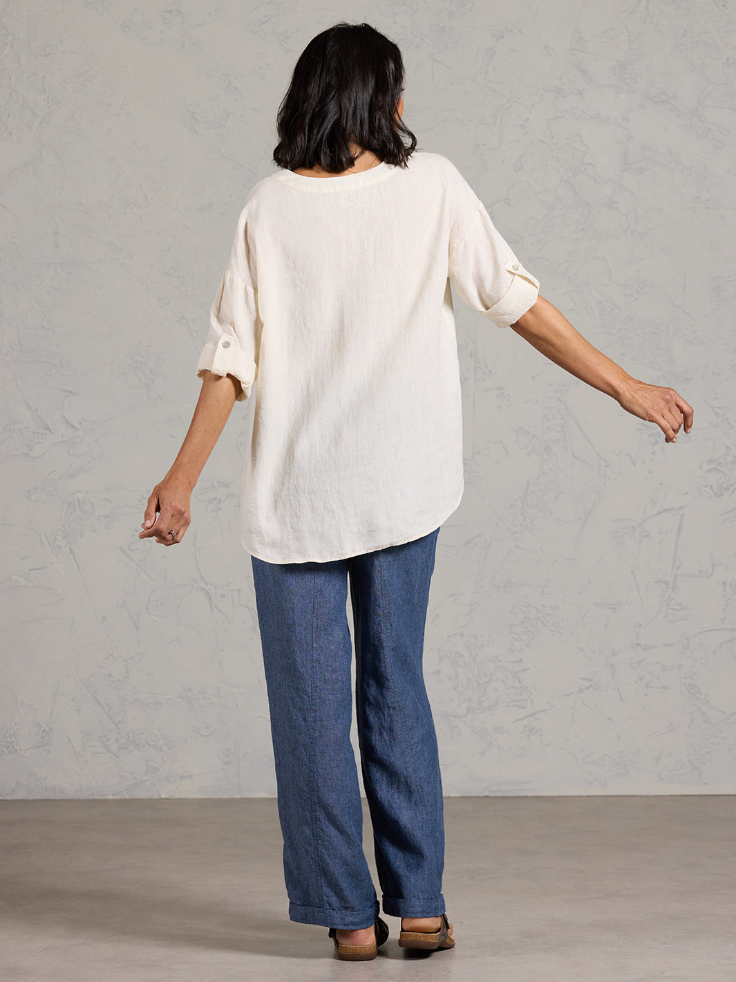 Arya French Linen Shirt Vanilla