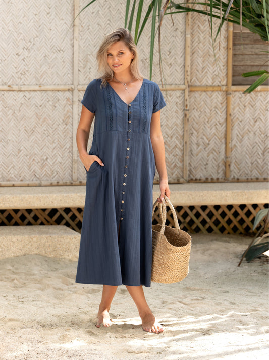 midi cotton summer dresses Cotton Poplin Midi Dresses