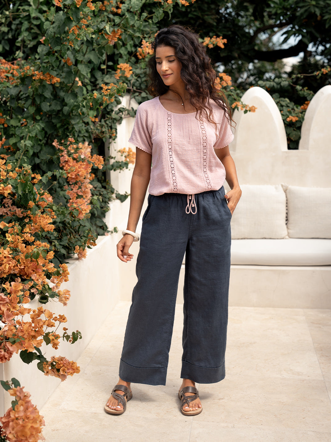 Daisy Cotton Blouse Dusty Pink