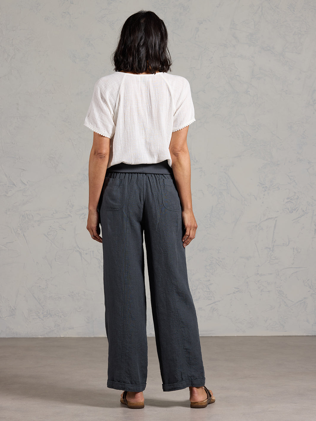 Goa French Linen Pants Charcoal