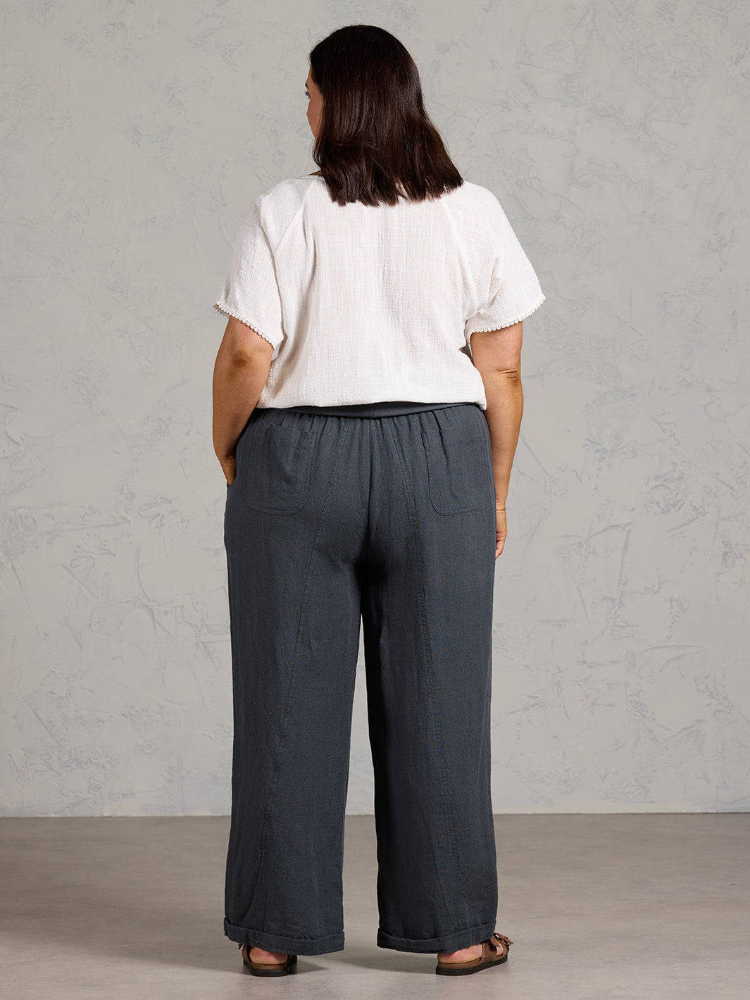 Goa French Linen Pants Charcoal