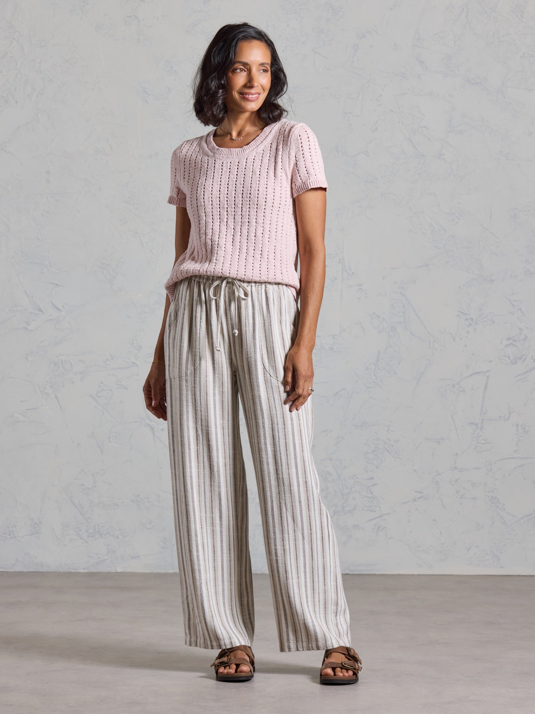 Jolie Linen Blend Pants Driftwood – Nomad the Label US