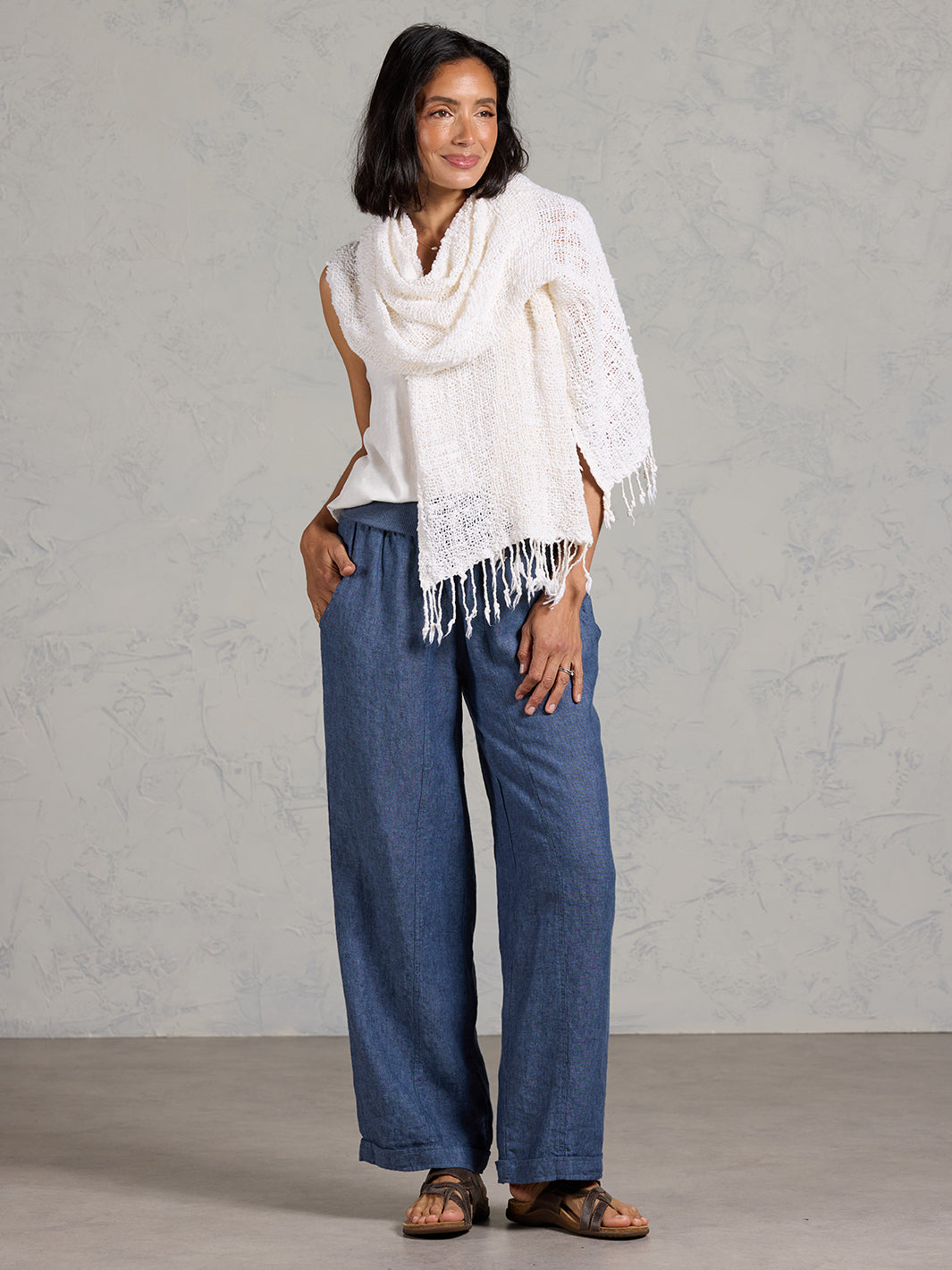 Lakshmi Cotton Scarf Coconut
