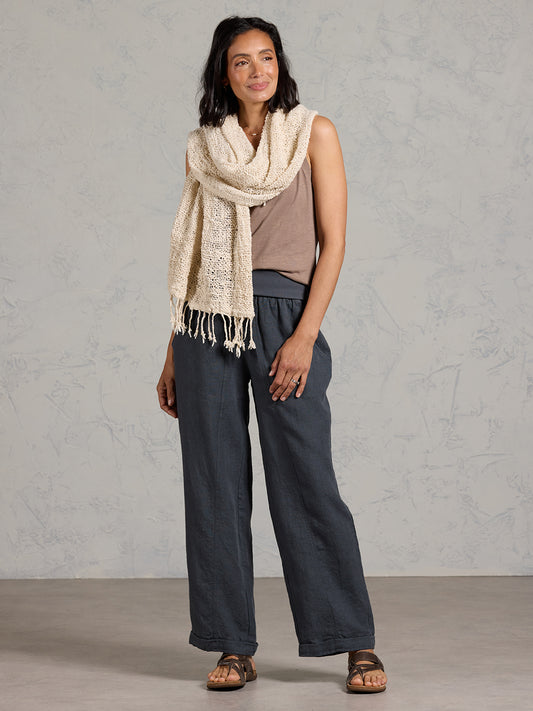 Lakshmi Cotton Scarf Ecru