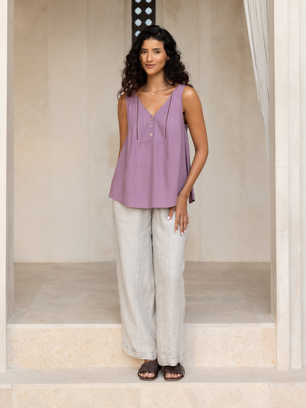 Lili Bamboo Top Mulberry